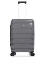 Βαλίτσα Seagull Polypropylene μεσαία γκρι SG180-M-GREY 62cm με επέκταση