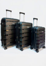 ΣΕΤ 3/τεμ βαλίτσες σκληρές 4 ρόδες Diplomat Seagull Polypropylene SG-180-S-M-L-BLACK ( Small+Medium+Large 51x35x20cm+64x40x25/30cm+74x46x30/35cm) μαύρο