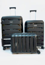 ΣΕΤ 3/τεμ βαλίτσες σκληρές 4 ρόδες Diplomat Seagull Polypropylene SG-180-S-M-L-BLACK ( Small+Medium+Large 51x35x20cm+64x40x25/30cm+74x46x30/35cm) μαύρο - Image 3