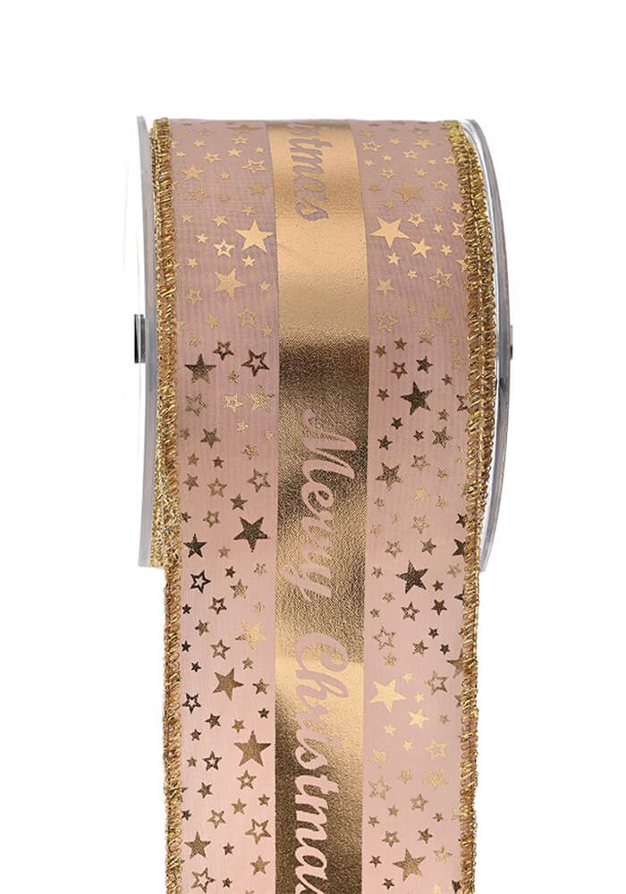 fixedratio_20201117103554_iliadis_stolidi_mpala_me_asteria_10x10cm_3tmch_72303_0003_Layer-205 Χριστουγεννιάτικη κορδέλα 11603 ροζ χρυσό 6.7cm X9m - Image 1