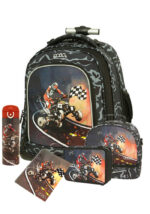 SET POLO με Trolley Rolling QUAD BIKE με ίδια κασετίνα 3 θέσεων, ισοθερμικό τσαντάκι φαγητού, τετράδιο και παγουράκι θερμός S-016-8278-5