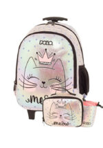 SET POLO με τσάντα νηπιαγωγείου TROLLEY CAT με ίδιο τσαντάκι φαγητού ισοθερμικό S051-8300-2