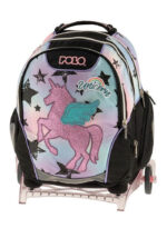 SET POLO με αποσπώμενο σακίδιο Trolley Base Free Unicorn με ίδια κασετίνα 2 θέσεων, παγούρι-θερμός (τυχαίας επιλογής) και ισοθερμικό τσαντάκι φαγητού S-007-8274-4 - Image 2
