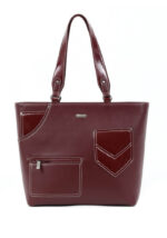 SET DOCA με τσάντα ώμου μπορντό και ίδιο πορτοφόλι S743 - Image 4