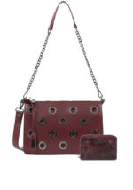 SET DOCA με τσάντα ώμου μπορντό και ίδιο πορτοφόλι S770DW
