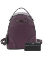 SET DOCA με τσάντα πλάτης μωβ και ίδιο πορτοφόλι S375DW