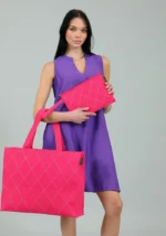 Τσάντα θαλάσσης φούξια DOCA 22371 - Image 2