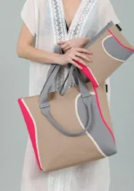 Τσάντα θαλάσσης γκρι DOCA 22376 - Image 2