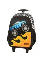 SET POLO με τσάντα νηπιαγωγείου TROLLEY JUNIOR BIBI Monster Truckμε τσαντάκι φαγητού και παγουράκι S-076-8351-3P - Image 2