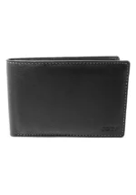 COZY δερμάτινο πορτοφόλι ανδρικό δίχρωμο ταυτότητας 4023-2C-7 Μαύρο-Γκρι