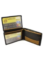 COZY Πορτοφόλι Ανδρικό Δίχρωμο  627-2C-2 Μαύρο-Κάμελ - Image 3