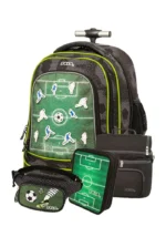 SET POLO με Trolley MOVER foutball με ίδια κασετίνα 3 θέσεων ,τσαντάκι φαγητού και τσαντάκι μέσης S-073-8381-4P