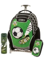 SET POLO με αποσπώμενο σακίδιο Trolley Base Free REEL FOOTBALL με ίδια κασετίνα 2 θέσεων και παγούρι-θερμός S-054-8346-3