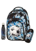 SET POLO με σακίδιο πολυθεσιακό GROWLY FOOTBALL με ίδια κασετίνα και παγούρι θερμός (τυχαίας επιλογής) S-058-8359-3P