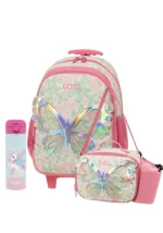 SET POLO με τσάντα νηπιαγωγείου TROLLEY JUNIOR BIBI Butterfly με τσαντάκι φαγητού και παγούρι-θερμόςS-076-8352-3