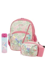 SET POLO με τσάντα νηπιαγωγείου JUNIOR BIBI Butterfly με τσαντάκι φαγητού και παγούρι-θερμός S-078-8352-3