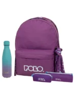 SET POLO ORIGINAL DOUBLE 2 θέσεων με κασετίνα βαρελάκι με πορτοφολάκι και μπουκάλι -θερμός S-235-4657-3